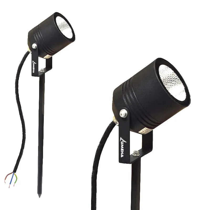AlvaLED - 10W Black LED Spike Light (240V) 3000K - 10° and 38° Beam Angles