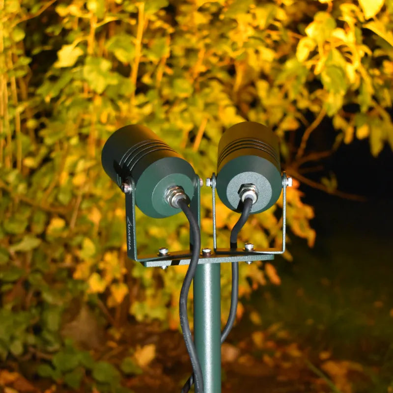 AlvaLED - Adjustable Twin Spike Light (GU10 / 240V) - Black / Green / Titanium Silver / Cocoa Copper