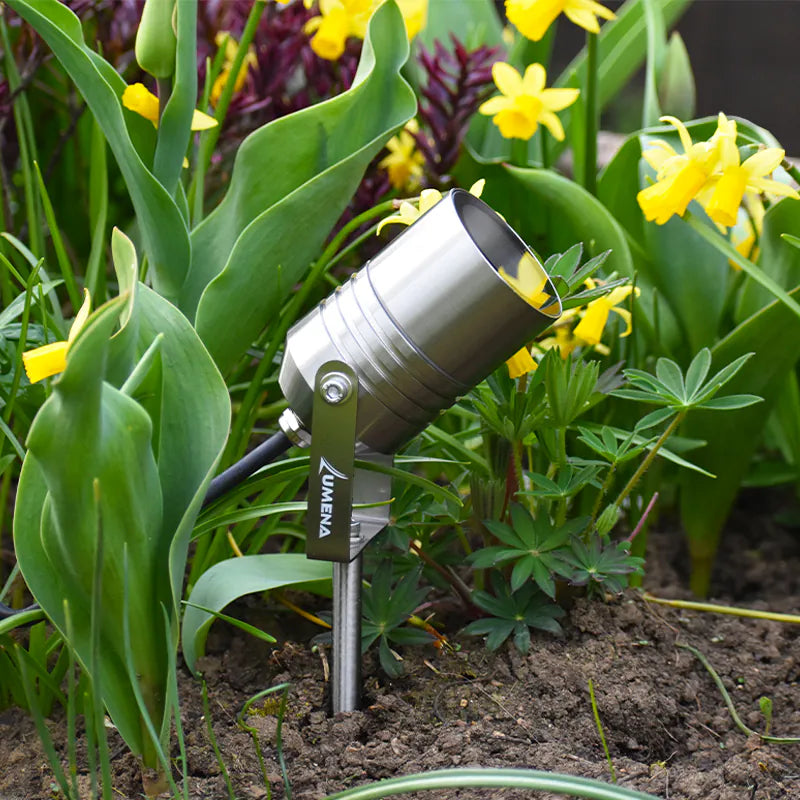 AlvaLED - MR16 316 Stainless Steel Spike Light - 12v Versa Plug & Play