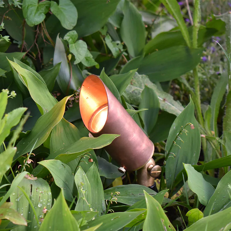 Astros - Natural Copper Spotlight with Ground Spike (12v Plug & Play)