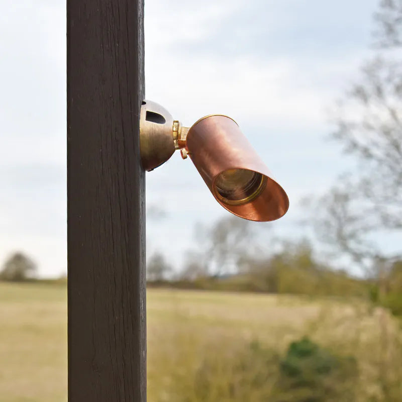 Astros - Natural Copper Spotlight with Ground Spike (12v Plug & Play)