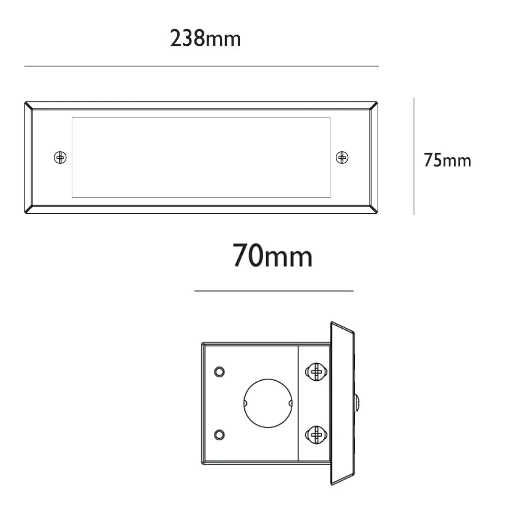 Charleston Brass Brick Light - Frosted Glass Front (240v)