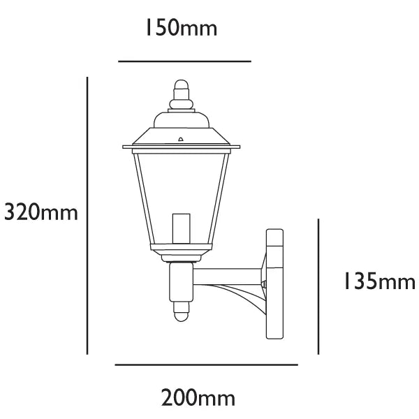Stellus CLASSICA 320 WL - Stainless Steel Outdoor Wall Lantern