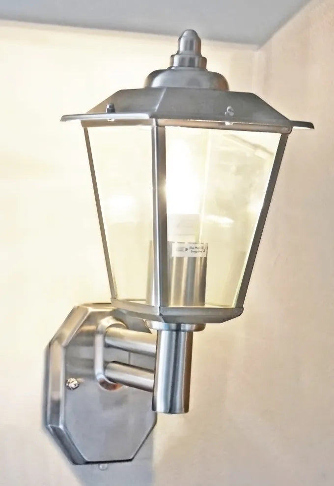 Stellus CLASSICA 375 WL PC - Stainless Steel Wall Light with Dusk to Dawn Photocell