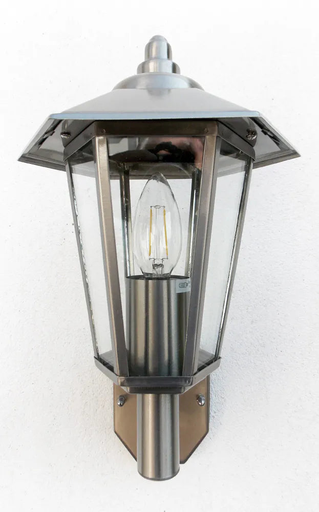 Stellus CONTESA WL PC - Stainless Steel Wall Light with Photocell (Dusk to Dawn)