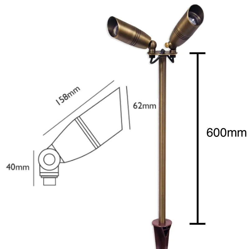 Charleston Carousel - Solid Brass Adjustable Spotlight Kit (12v)