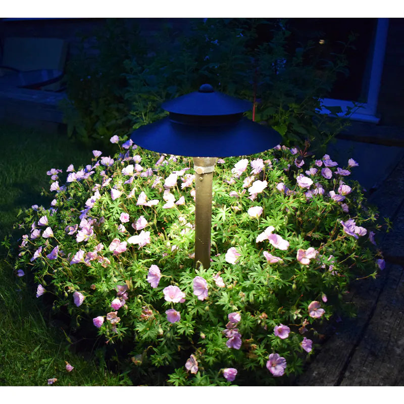 Charleston Spreadlight - Solid Brass Garden Spreadlight with Ground Spike (12v Plug & Play)