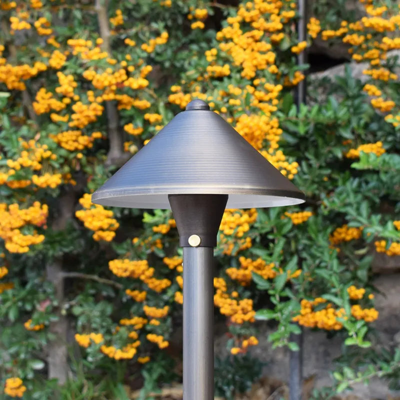 Charleston Coolie - Solid Brass Spreadlight with Ground Spike (12v)