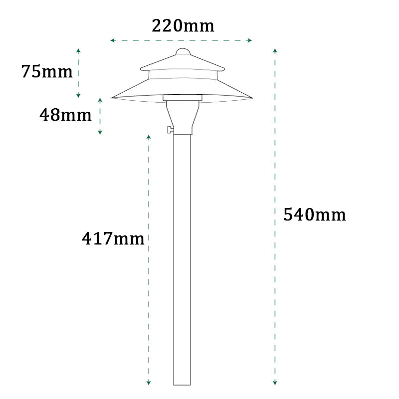 Charleston Spreadlight - Solid Brass Garden Spreadlight with Ground Spike (12v Plug & Play)