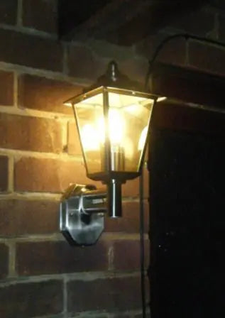 Stellus CLASSICA 375 WL PC - Stainless Steel Wall Light with Dusk to Dawn Photocell