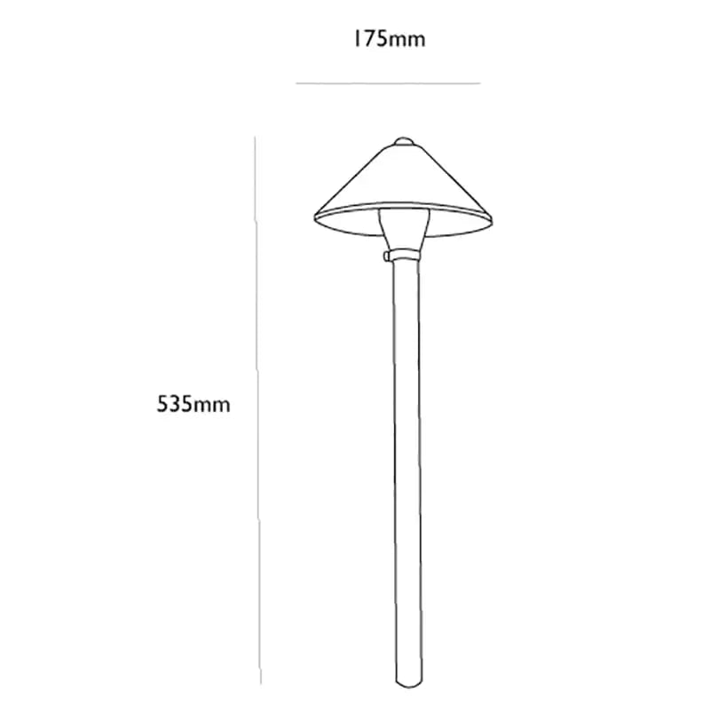 Charleston Coolie - Solid Brass Spreadlight with Ground Spike (12v)