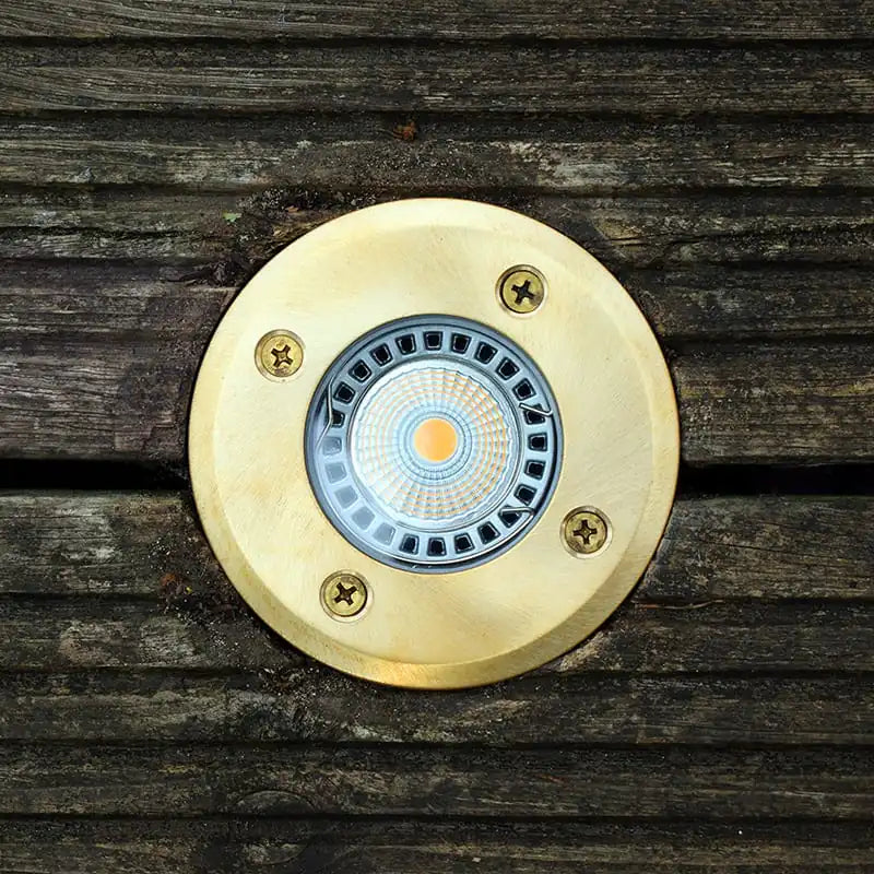 Decimax - 240v Recessed Light - Solid Natural Brass