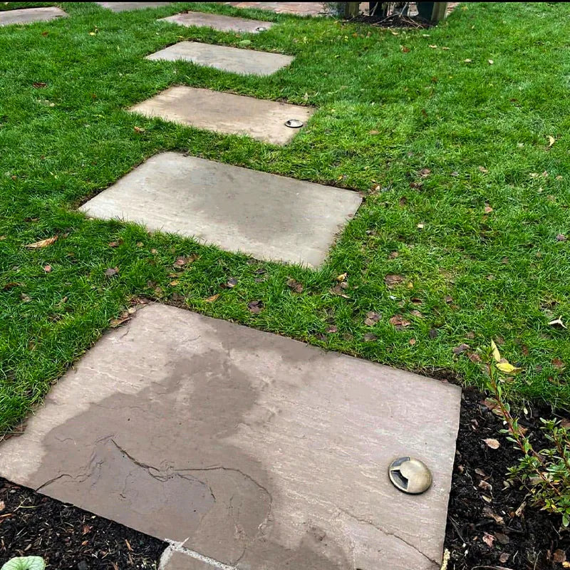 DuoMarka - 12v Plug and Play 2 Way Recessed Ground / Step Light – Brass (Rustic Bronze Finish)