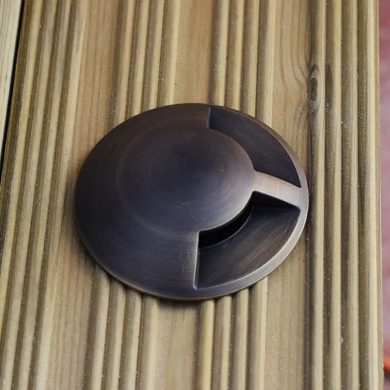 DuoMarka - 12v Plug and Play 2 Way Recessed Ground / Step Light – Brass (Rustic Bronze Finish)