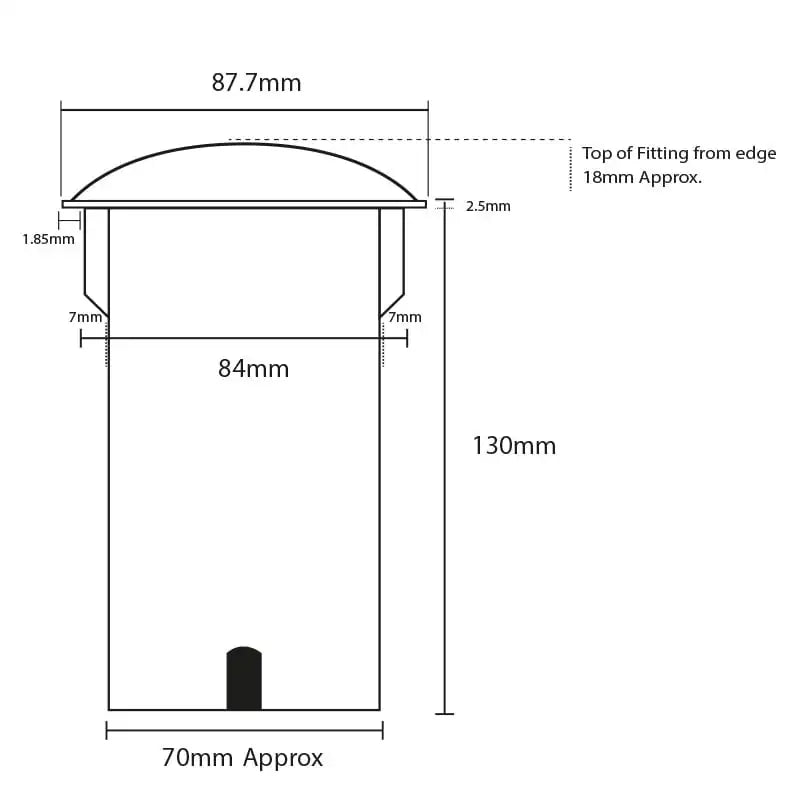 DuoMarka - 240v 2 Way Recessed Ground / Step Light - Natural Copper
