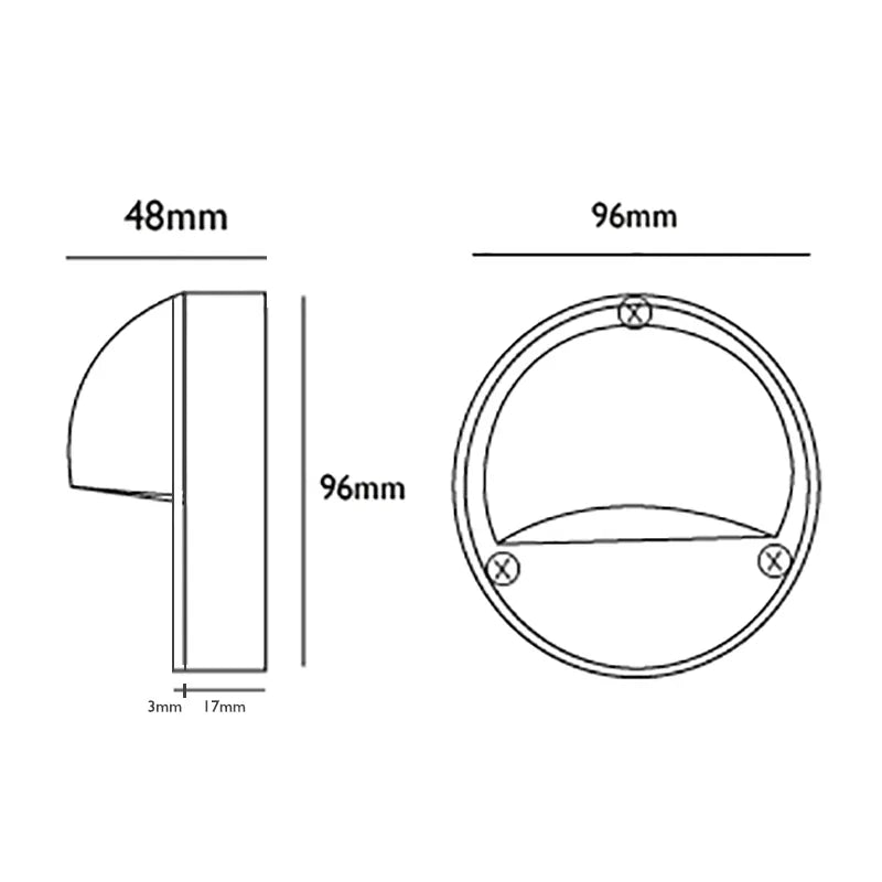 Eyelite 240V Garden Step Light - Solid Brass (Rustic Bronze Finish)