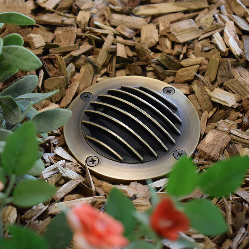 Charleston Guardlite - 12v Brass Recessed Light - Plug and Play (IP68)