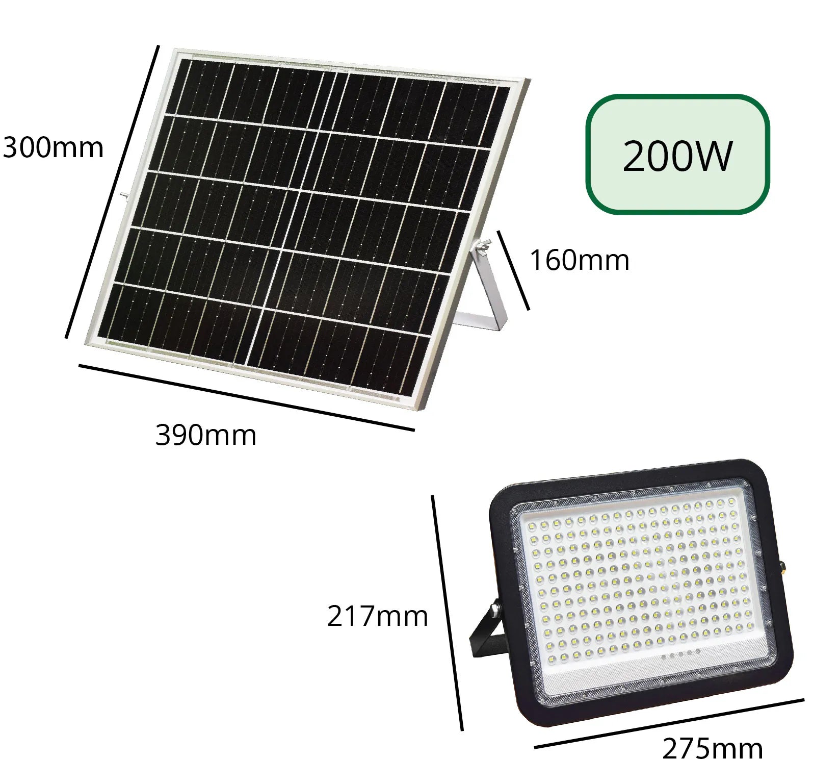 Pro Solar HELIOSOL - High Output Solar Flood Lights with Remote Control (200W, 300W & 400W)
