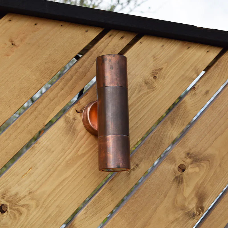 Hilospot - Outdoor Twin Spotlight - Natural Copper Spotlights (12v)