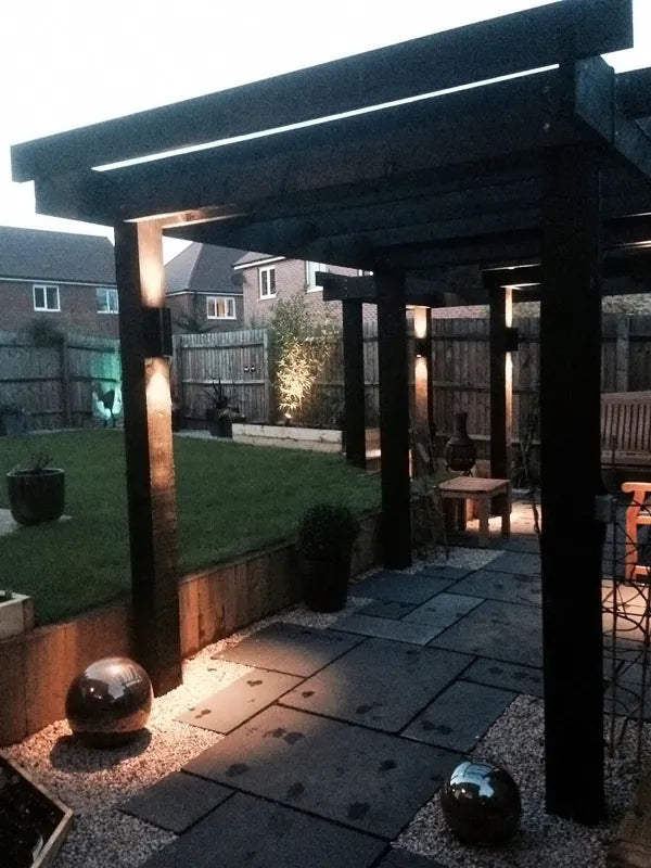 Hilospot - Outdoor Twin / Up Down Spotlight - Black (240v)