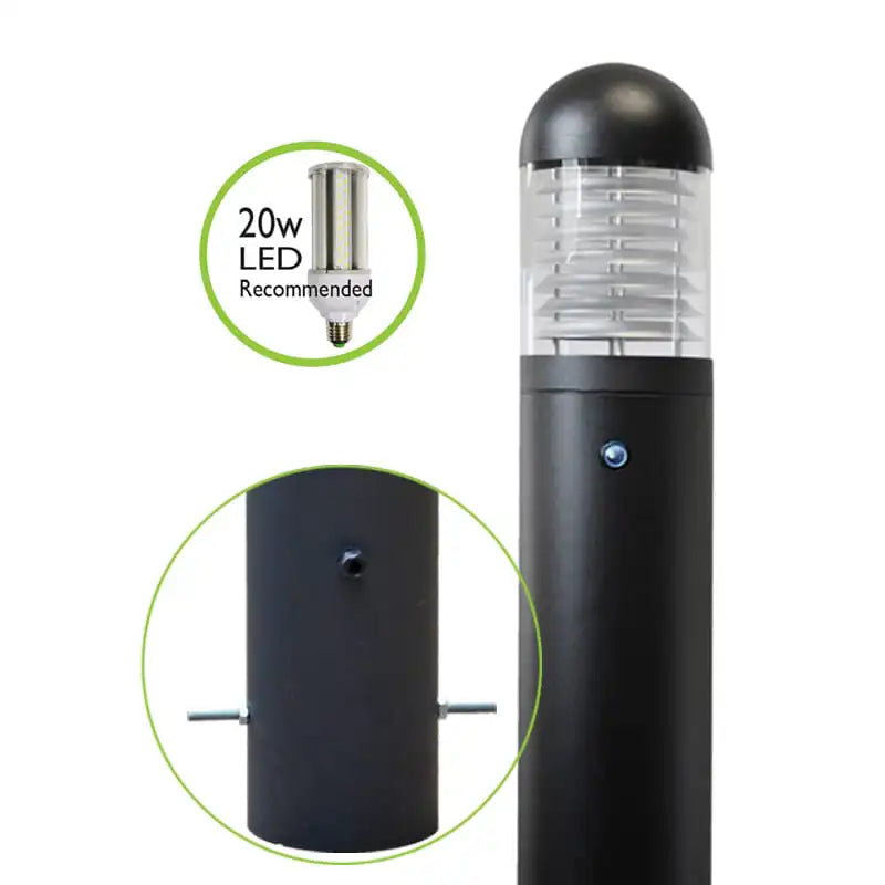 LEDifice Commercial LED Dusk to Dawn Bollard Light - Professional Root Mount System