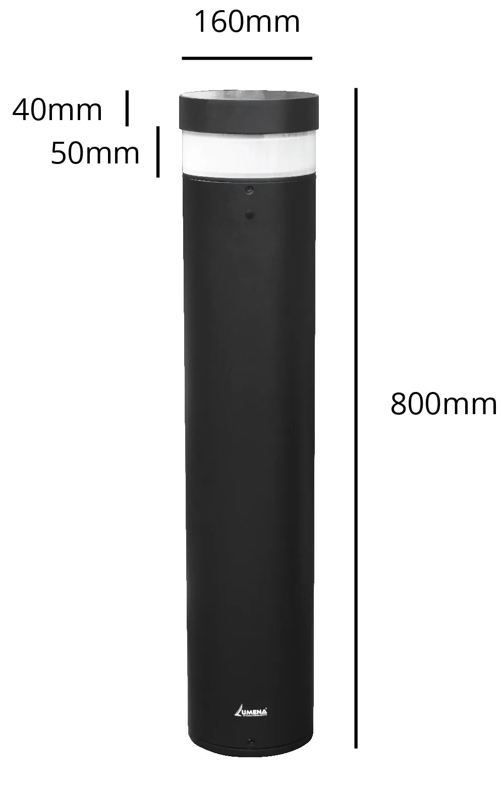 Pro Solar Litecharga - 800mm Solar Bollard Light