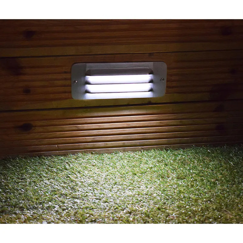 Charleston Aged Silver Brick Light - Louvered Front - (240v)