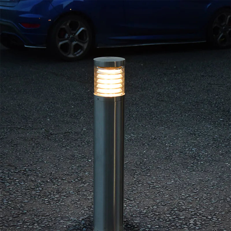 MARINA - Commercial Marine Grade 316 Stainless Steel Bollard Light - Surface Mount