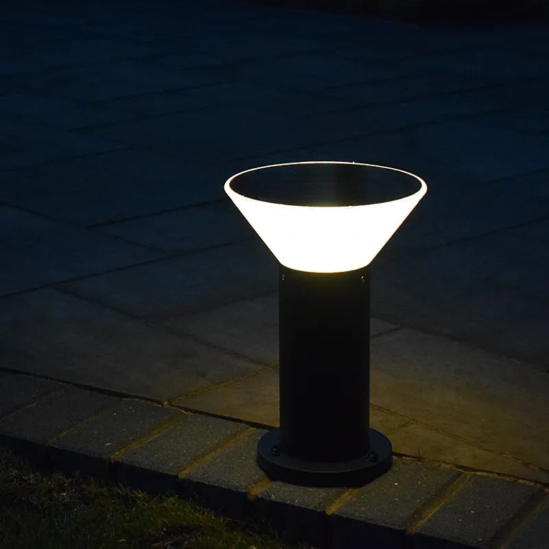 Pro Solar OLYMPIA - 380mm Solar Pedestal Light with External Mounting Base