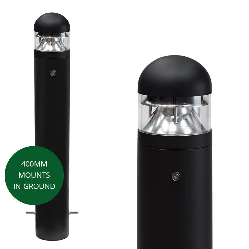 Parabola Dusk to Dawn Bollard Lights (Photocell) - Professional Root Mount System
