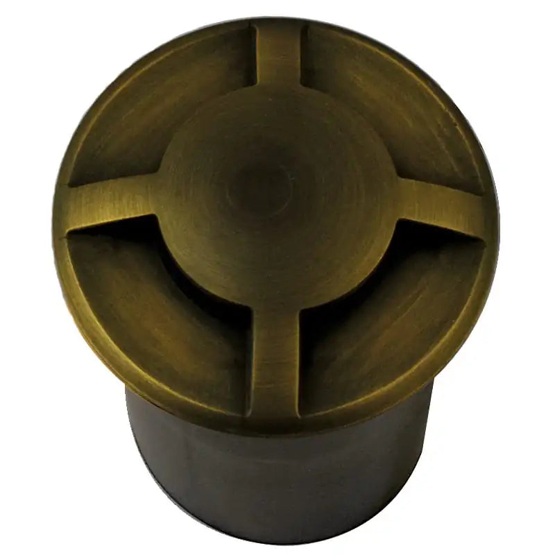 QuadMarka - 240v 4 Way Recessed Ground / Step Light - Brass (Rustic Bronze Finish)