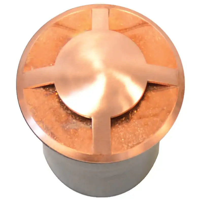 QuadMarka - 240v 4 Way Recessed Ground / Step Light - Natural Copper