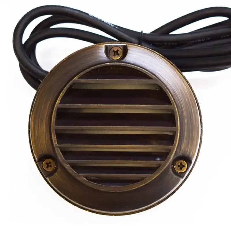 Slatlite 240V Garden Step Light - Solid Brass (Rustic Bronze Finish)