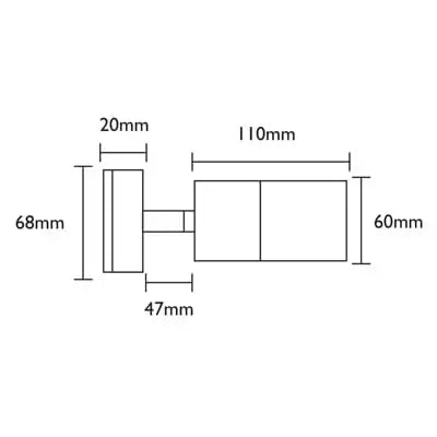 Smartspot - Outdoor Single Adjustable GU10 Spotlight - Satin Silver - 240v