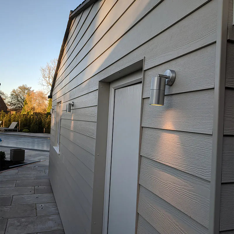 Smartspot - Outdoor Single Adjustable GU10 Spotlight - Satin Silver - 240v