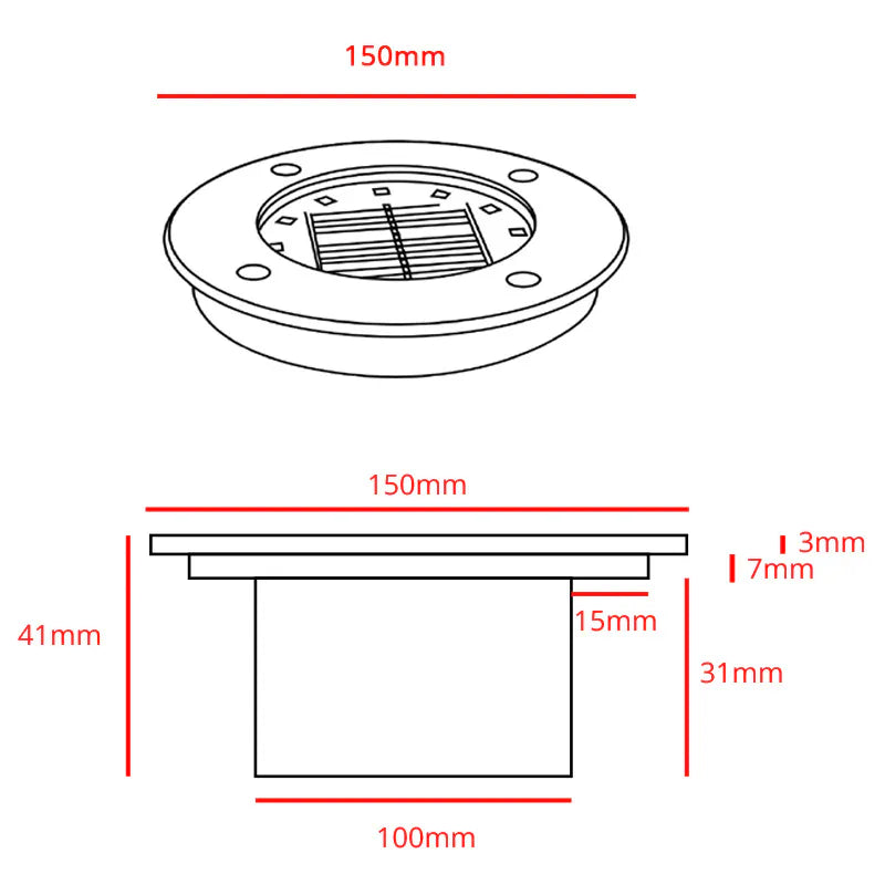 Soldial - Stainless Steel Recessed Solar Light (3000K / 6000K)