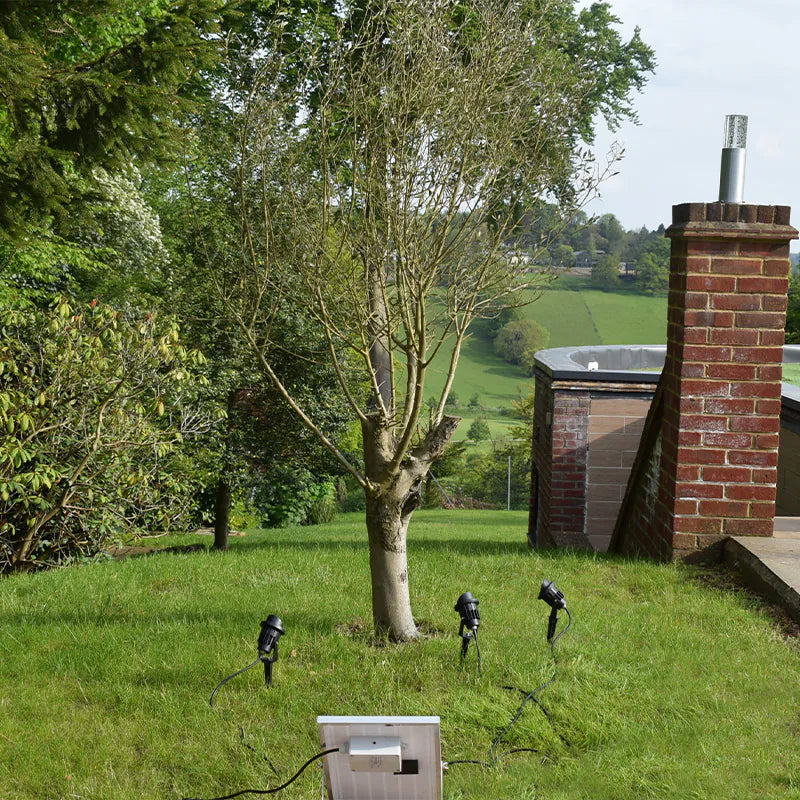 Solspike - 7W LED Solar Spotlights with Ground Spike (set of 3)