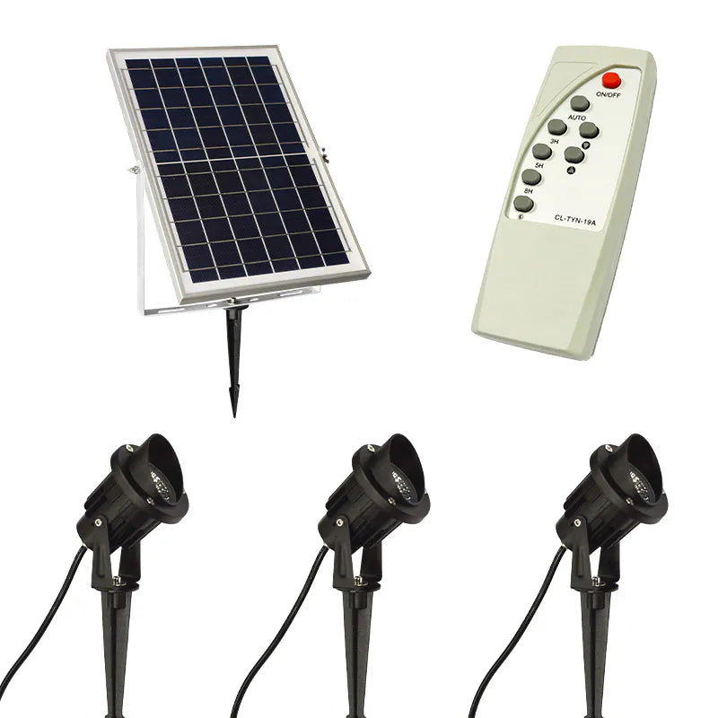 Solspike - 7W LED Solar Spotlights with Ground Spike (set of 3)