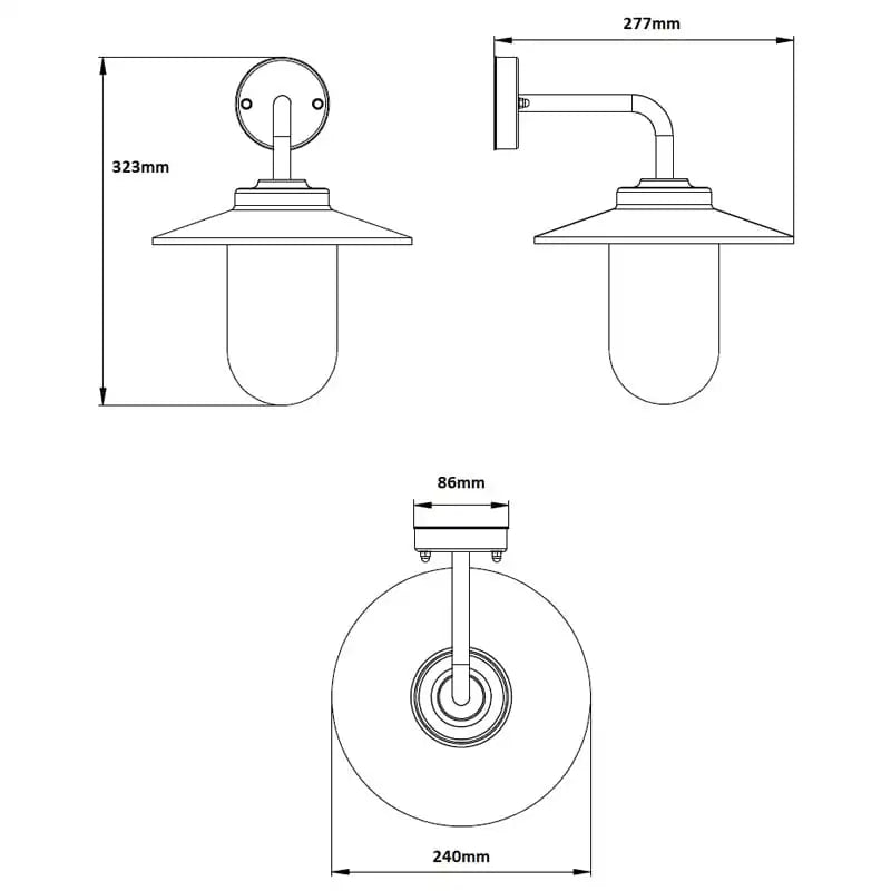 Stellus Modena - Stainless Steel Outdoor Wall Light