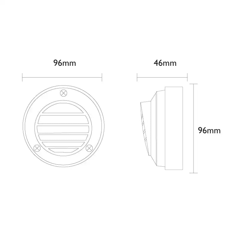 Slatlite 240V Garden Step Light - Solid Brass (Rustic Bronze Finish)