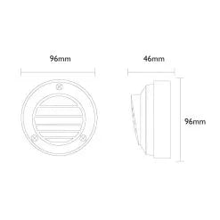 Slatlite 240V Garden Step Light - Aged Silver Finish