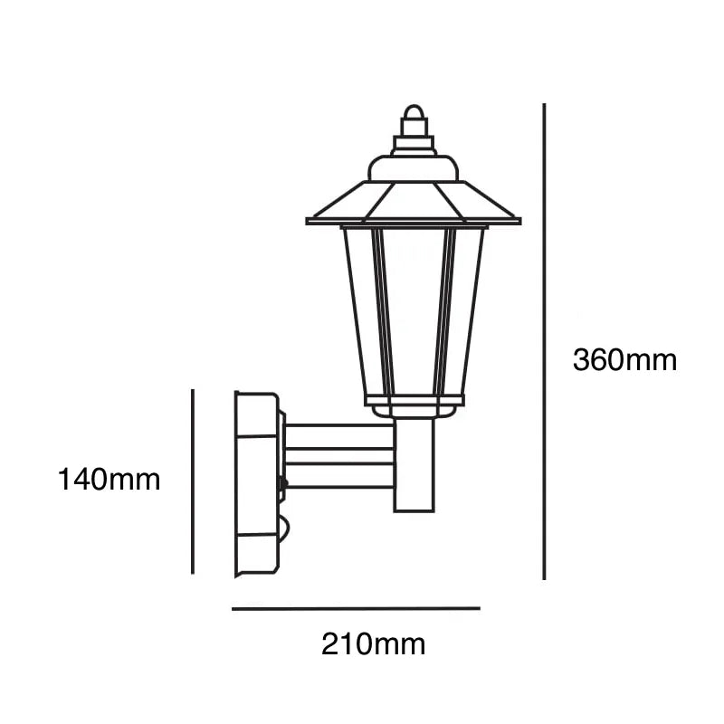 Stellus CONTESA WL S - Stainless Steel Wall Light with PIR Motion Sensor