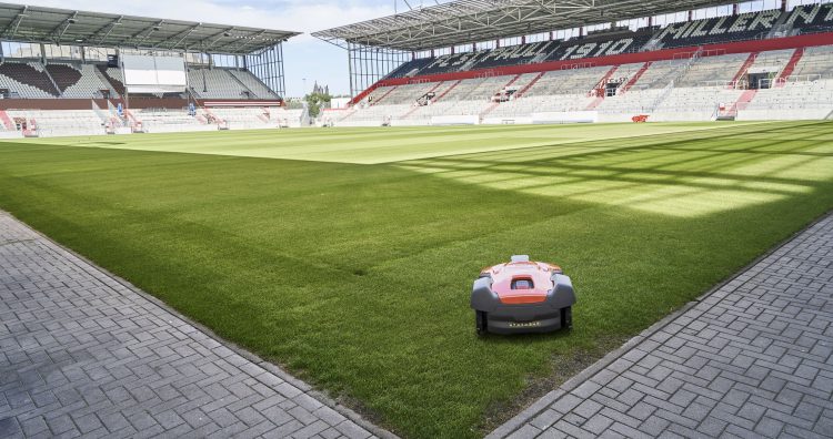 robotic lawn mowers for professional sports clubs teams and pitches